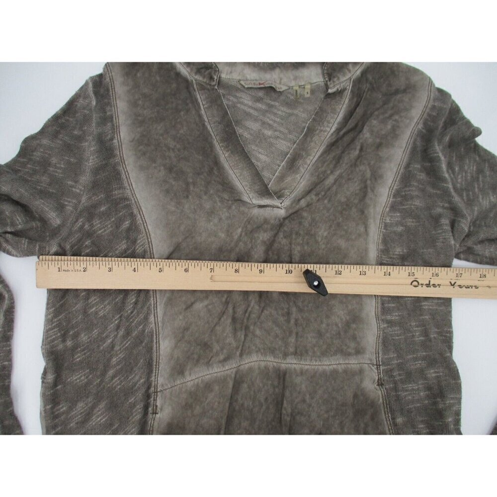 Soft Surroundings Womens Top Small Long Sleeves V Neck Boho Brown Cotton Casual - Picture 7 of 12